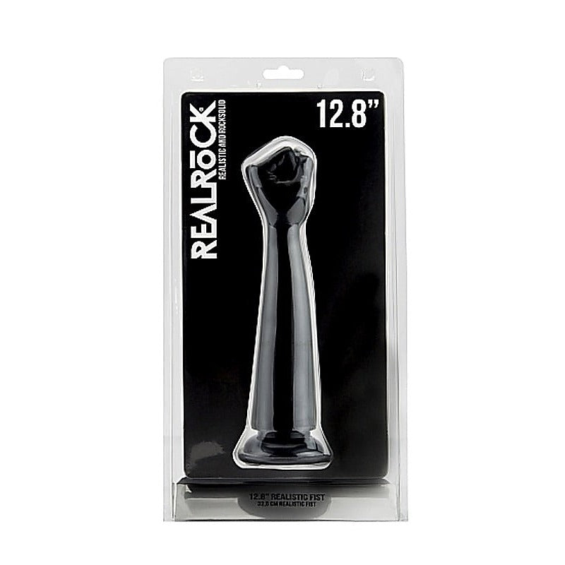 RealRock 12.8 inch Realistic Fist Black by Shots Toys - Realistic Dildos