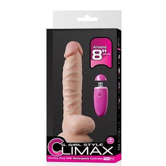 G-Girl Style 8" Climax Vibrating Dong by NANMA Corporation - Realistic Dildos