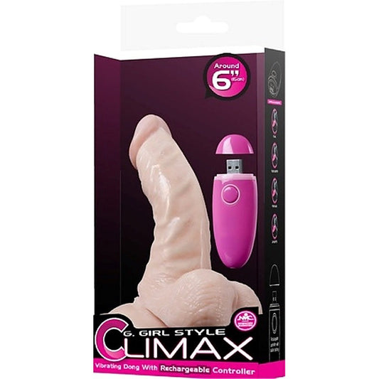 G-Girl Style Climax Vibrating 6" Dong Version 3 - Realistic Dildos