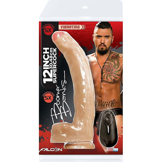 Falcon Super Cock Boomer Banks Vibrating by Icon Brands - Realistic Dildos