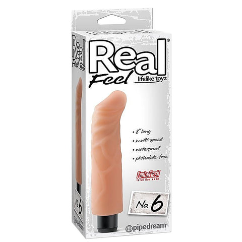 Real Feel Lifelike Toyz Vibrating Dong No. 6 by Pipedream - Realistic Dildos