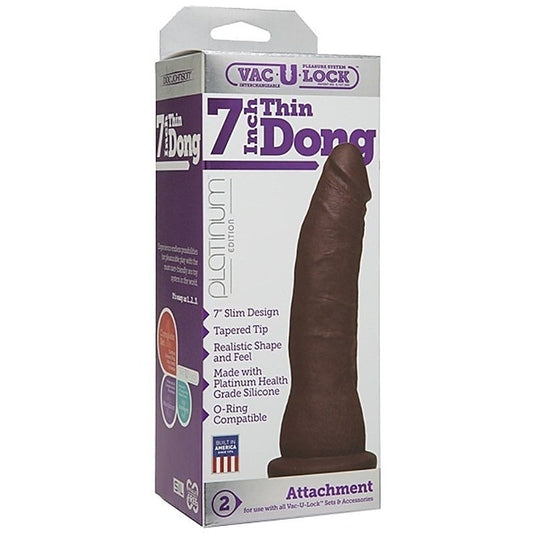 Vac-U-Lock Platinum Edition 7 Inch Thin Dong - Strap On Sextoys