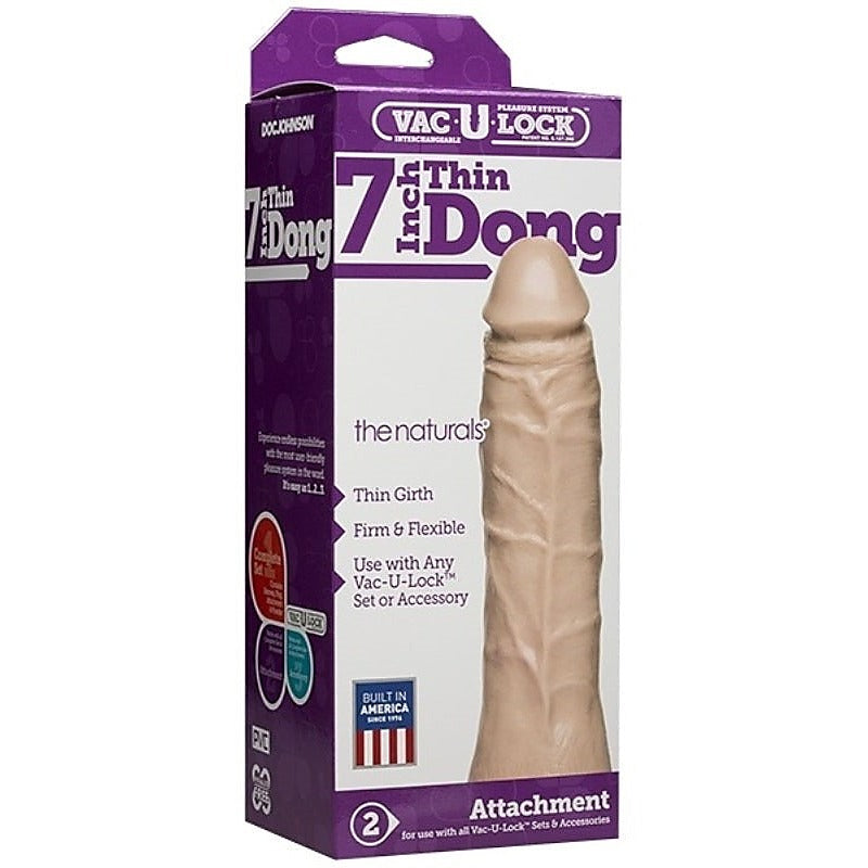 7 inch Thin Dong The Naturals by Doc Johnson - Realistic Dildos