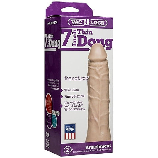 7 inch Thin Dong The Naturals by Doc Johnson - Realistic Dildos