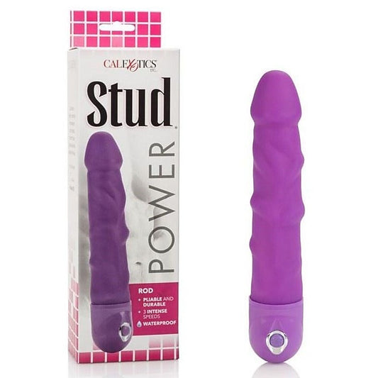 Waterproof Power Stud Rod Purple by California Exotics - Realistic Dildos
