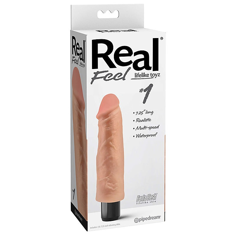 Real Feel Lifelike Toyz No. 1 Vibrating Dong by Pipedream - Realistic Dildos