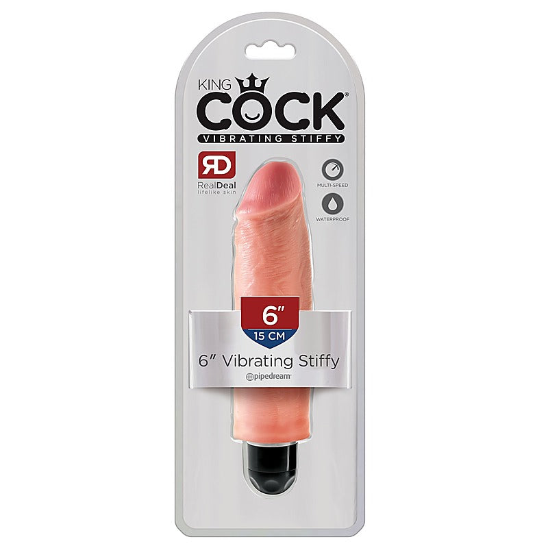 King Cock 6 Inch Vibrating Stiffy Realistic Dildo - Realistic Dildos