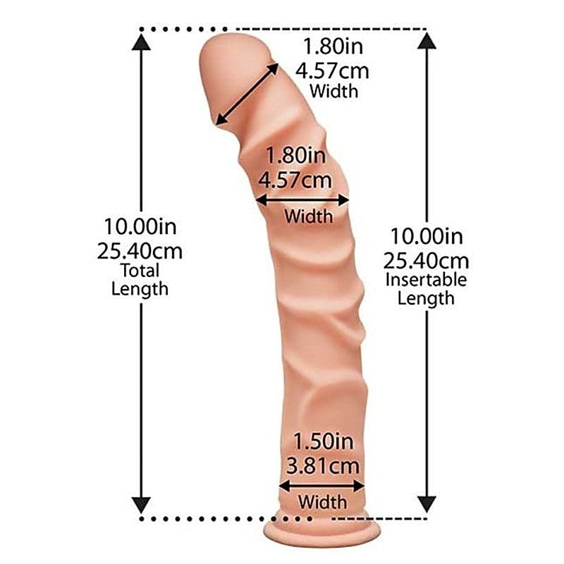 Premium The Ragin' D 10 Inch by Doc Johnson - Realistic Dildos