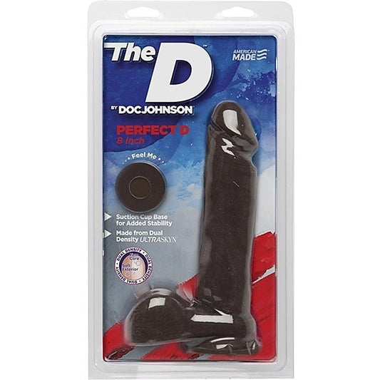 The D Perfect D 8 Inch Chocolate by Doc Johnson - Realistic Dildos