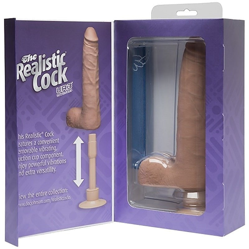 Realistic Cock UR3 Vibrating Slim by Doc Johnson - Realistic Dildos