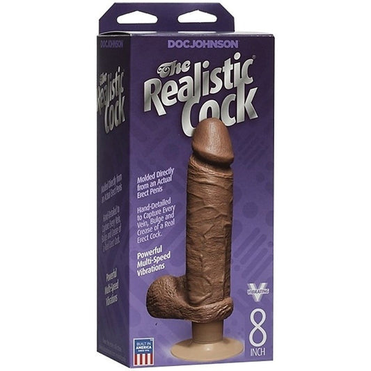 The Realistic Cock Vibrating 8 Inch by Doc Johnson - Realistic Dildos
