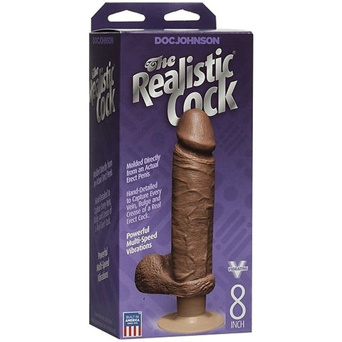 The Realistic Cock Vibrating 8 Inch by Doc Johnson - Realistic Dildos