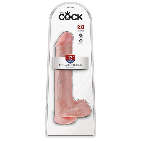 King Cock 13 Inch Realistic Cock with Balls - Realistic Dildos