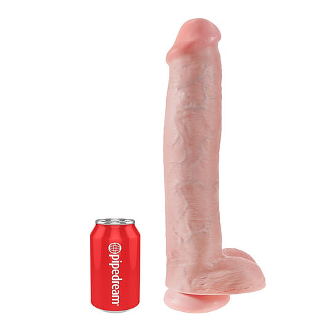 King Cock 15 Inch Realistic Dong with Balls - Rabbit Vibrators