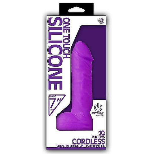 One Touch Silicone 7" Vibrator by NANMA Corporation - Realistic Dildos