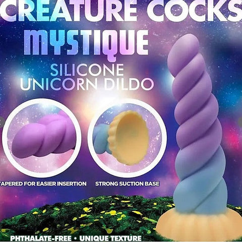 Mystique Silicone Unicorn Dildo by XR Brands - Non-Realistic Dildos