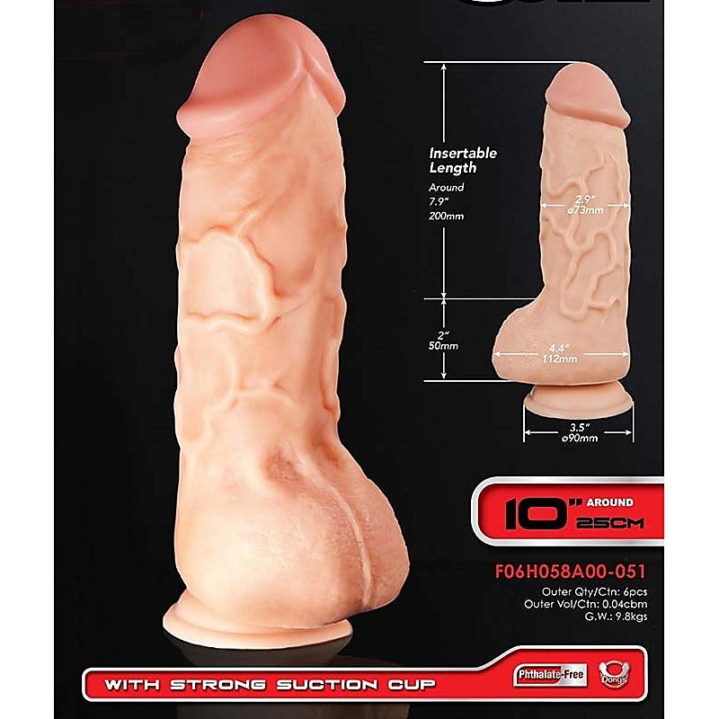 Huge Zone 10 Inch Short Tipped Dong by NANMA Corporation - Realistic Dildos