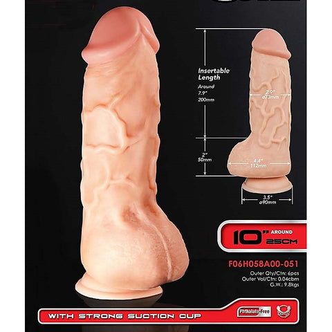 Huge Zone 10 Inch Short Tipped Dong by NANMA Corporation - Realistic Dildos