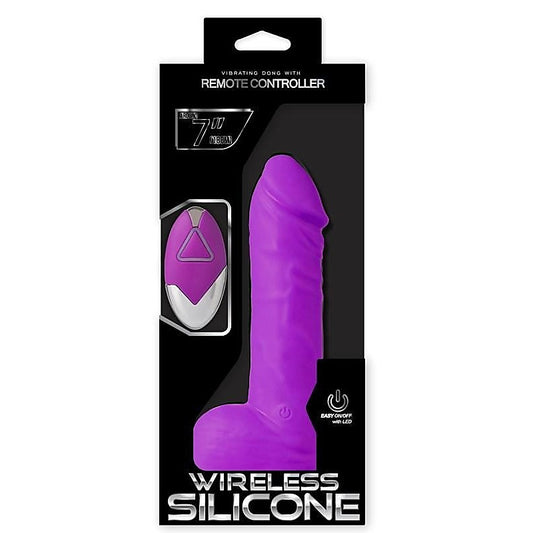 Wireless Silicone 7" Penis Shaped Vibrator - Realistic Dildos
