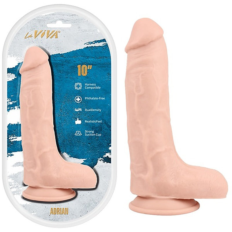 Thrilling 10-Inch Tradie Dildo - Realistic and Harness-Compatible - Realistic Dildos