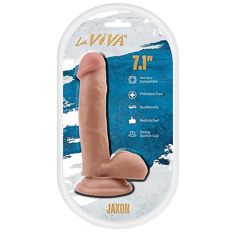 La Viva Jaxon 7.1 Inches Flesh Realistic Dildo with Suction Cup - Realistic Dildos