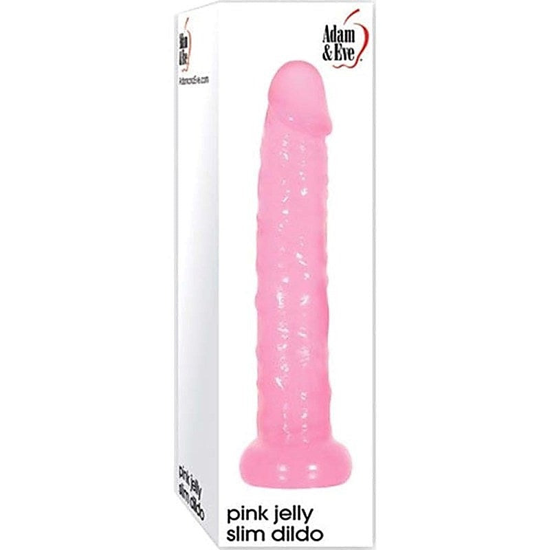 Pink Jelly Slim Dildo by Adam & Eve Sextoys - Realistic Dildos