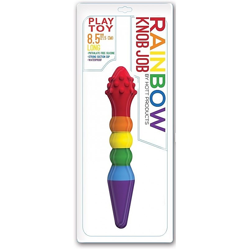 Hott Products Rainbow Knob Job TPE Masturbation Sleeve - Double Ender