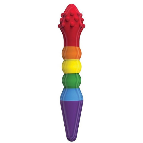Hott Products Rainbow Knob Job TPE Masturbation Sleeve - Double Ender