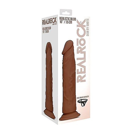 Realrock Skin Dildo Brown by Shots Toys - Realistic Dildos