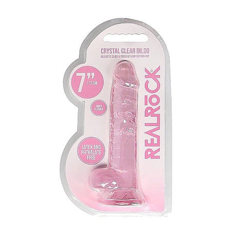 Realrock Crystal Clear Dildo with Balls by Shots Toys - Realistic Dildos