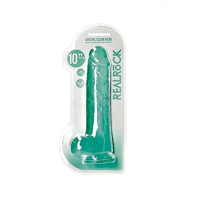 RealRock Realistic Dildo with Balls 10" by Shots Toys - Anal Beads and Balls