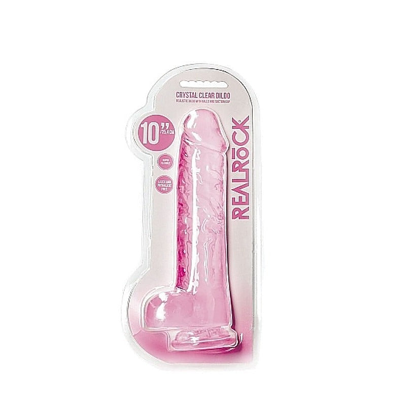 RealRock Realistic Dildo with Balls 10" by Shots Toys - Anal Beads and Balls