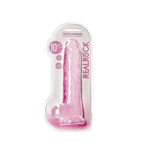 RealRock Realistic Dildo with Balls 10" by Shots Toys - Anal Beads and Balls