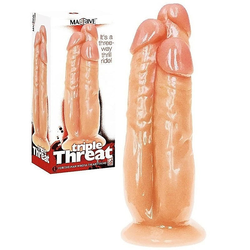 Triple Threat 3 Cock Dildo by Icon Brands - Anal Dildos