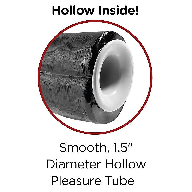 King Cock 11 Inch Two Cocks One Hole Hollow Strap-on System - Realistic Dildos