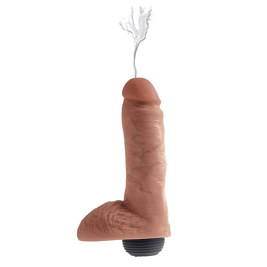 King Cock 8 Inch Realistic Squirting Cock with Balls - Realistic Dildos