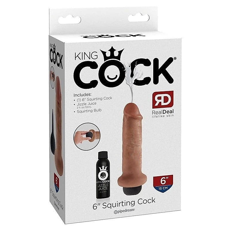 King Cock 7 Inch Realistic Squirting Cock - Realistic Dildos