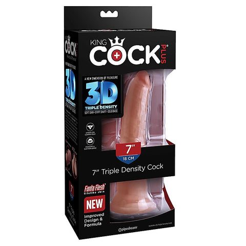 King Cock Plus 7 Inch Triple Density Realistic Cock - Realistic Dildos