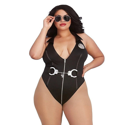 Officer Naughty Queen Size Lingerie Costume - Fancy Dress Ups