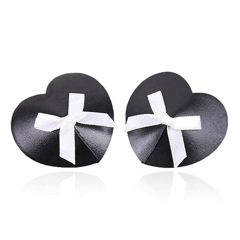 Black Heart White Box Nipple Pasties by Ella Bidoe - Fancy Dress Ups