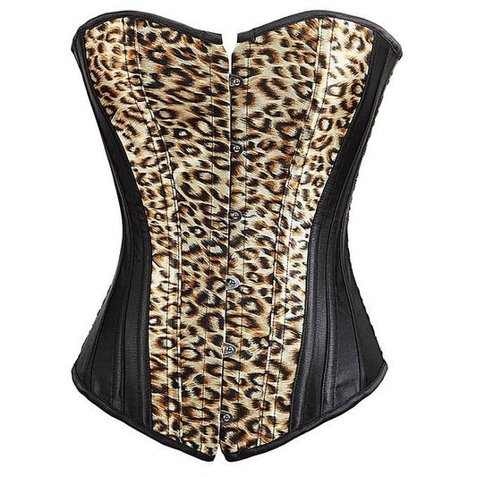 Leopard Slimming Corset & G-String by Ella Bidoe - Bustiers and Corsets