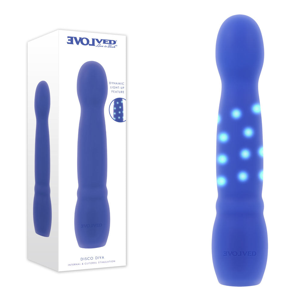 Evolved DISCO DIVA USB Rechargeable Light Up Vibrator - - Personal Massagers
