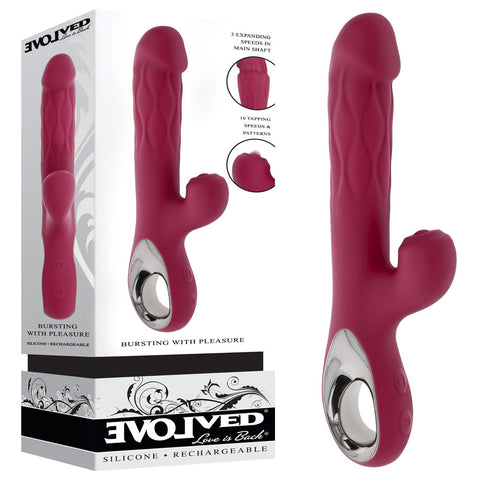 Evolved BURSTING WITH PLEASURE Rabbit Style Clitoral Vibe - Rabbit Vibrators