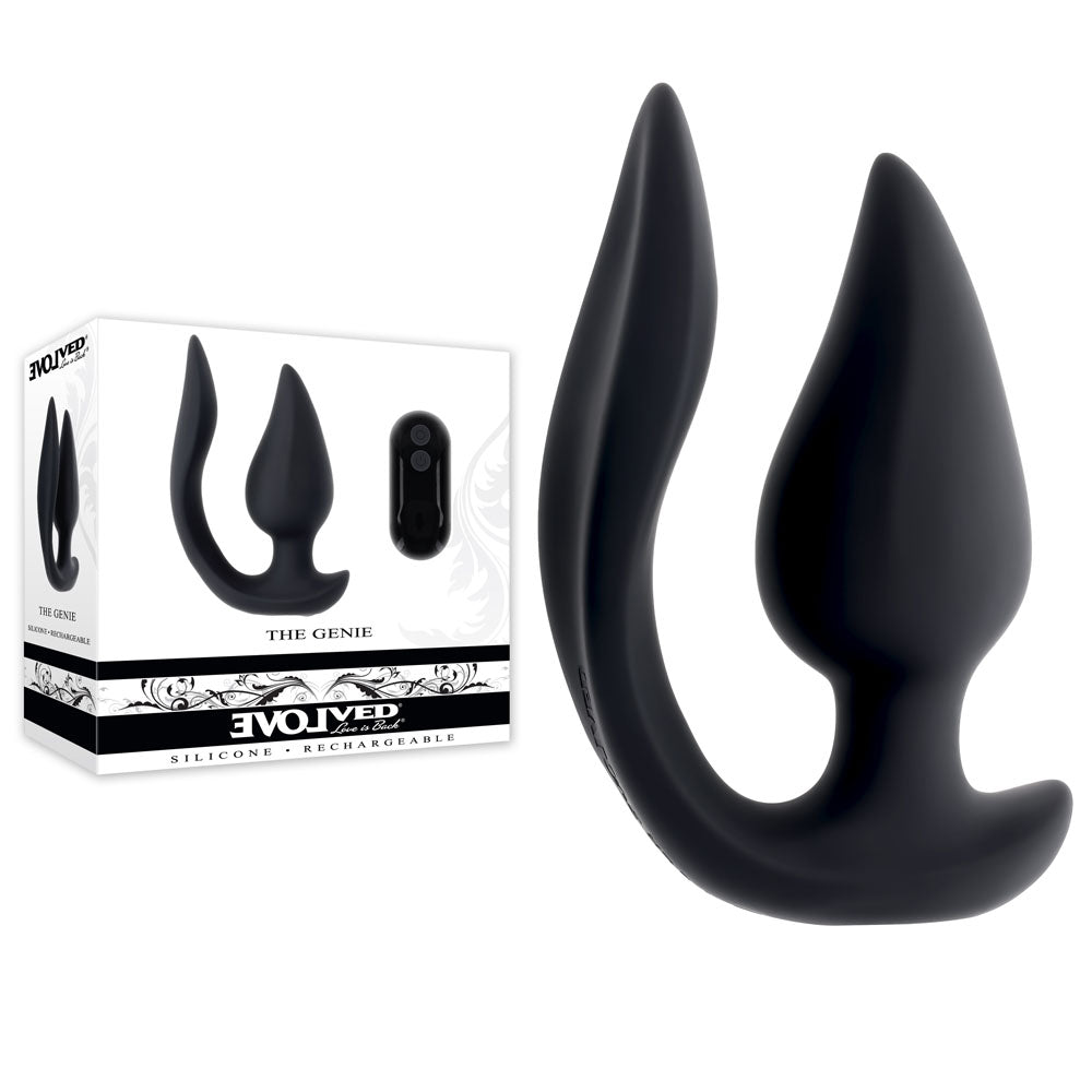 Evolved THE GENIE Rechargeable Vibrating Butt Plug - - Butt Plugs