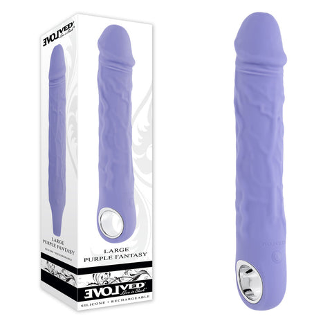 Evolved Large Purple Fantasy USB Power Vibrator - G-Spot Vibrators