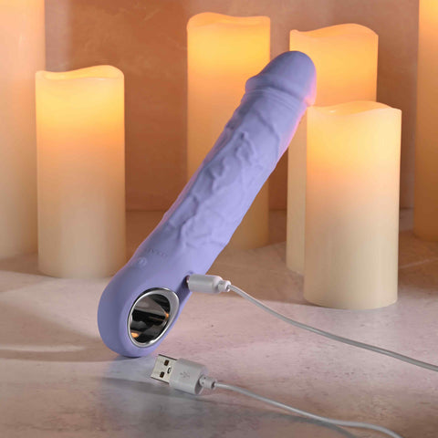 Evolved Large Purple Fantasy USB Power Vibrator - G-Spot Vibrators