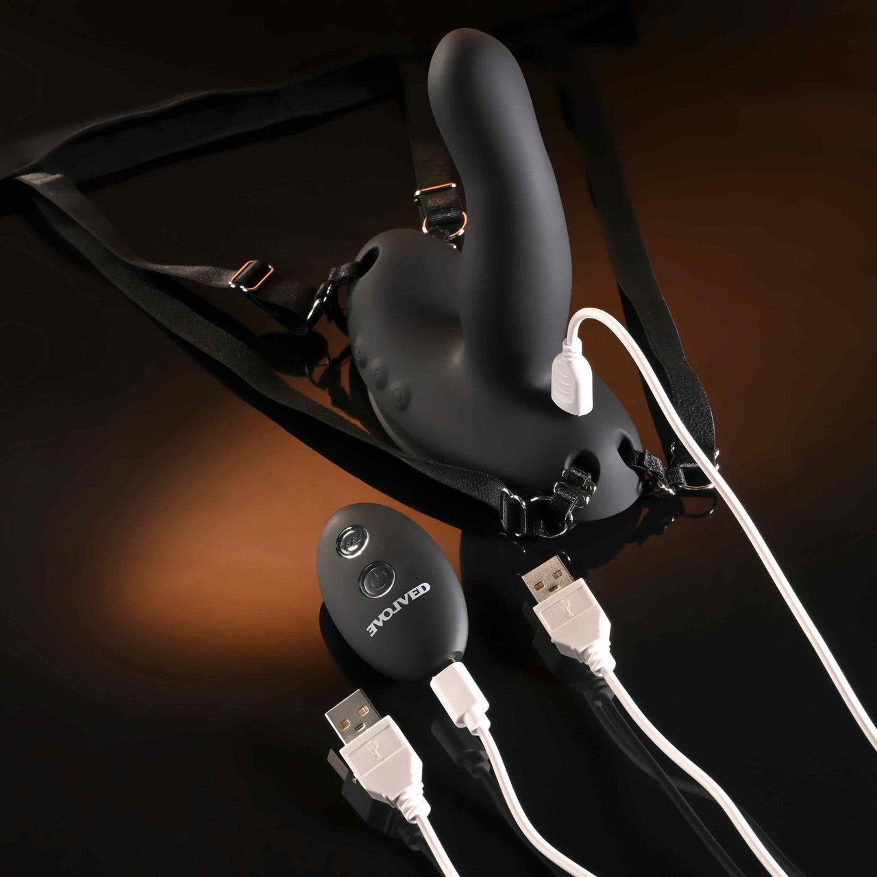 Evolved COME CLOSER Vibrating Strap-On with Remote - - Strap On Sextoys