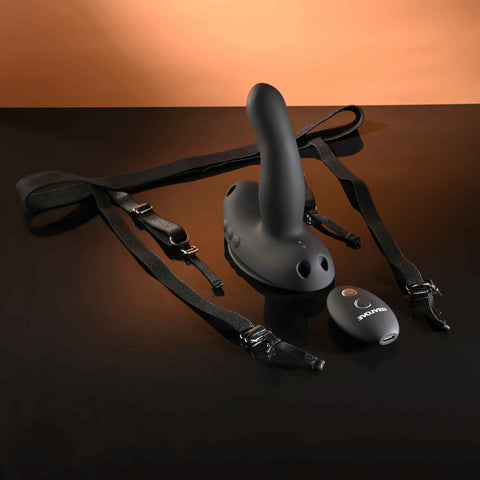 Evolved COME CLOSER Vibrating Strap-On with Remote - Strap On Sextoys