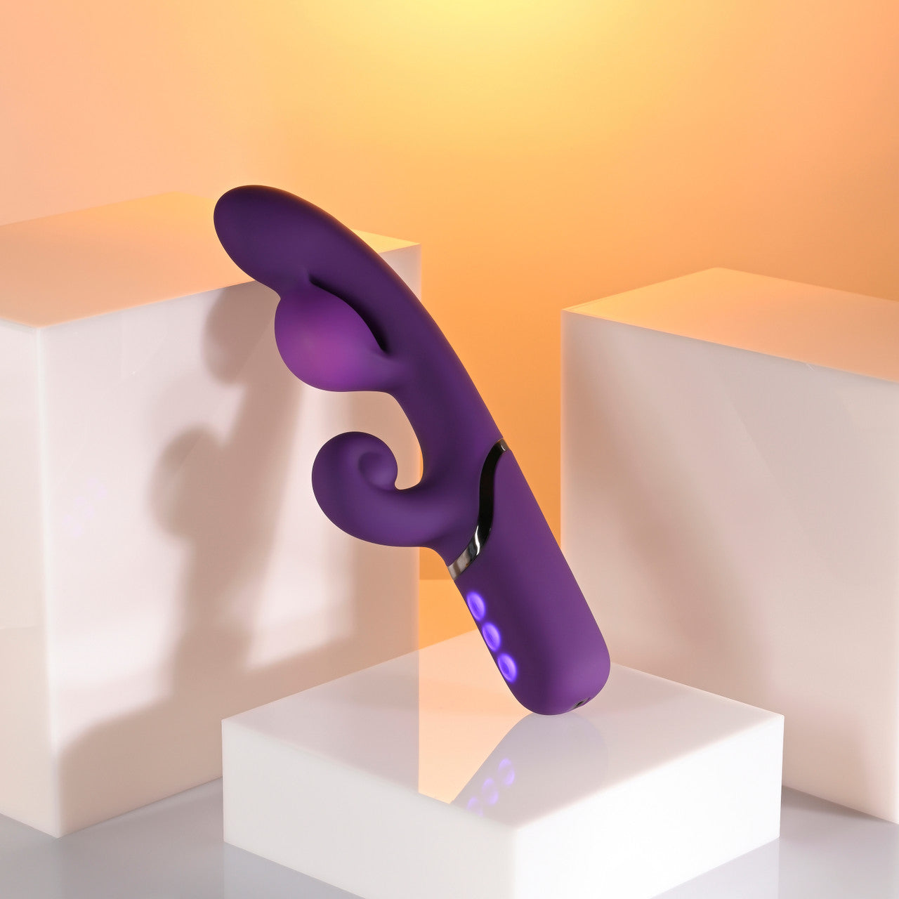 Evolved Pleasure Puff Inflatable Rechargeable Rabbit Vibe - Purple - Rabbit Vibrators