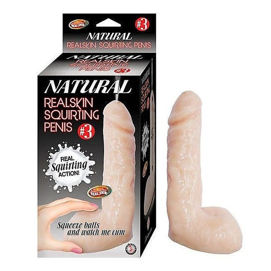 NATURAL REALSKIN Squirting Pleasure Wand by Nasstoys - Realistic Dildos